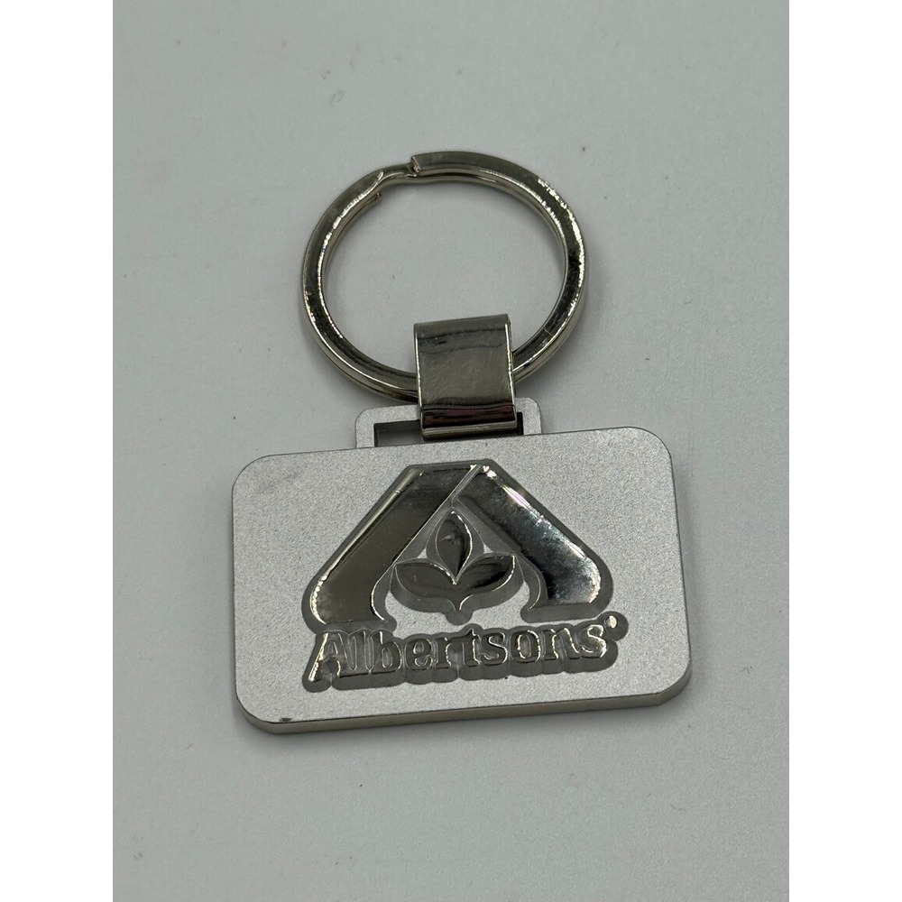 Albertsons 5 Year Service Award Keychain Silver Tone Metal Employee Collectible